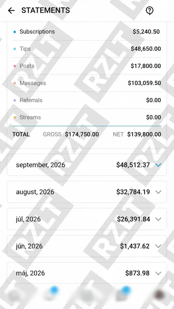Emily: earnings screenshot